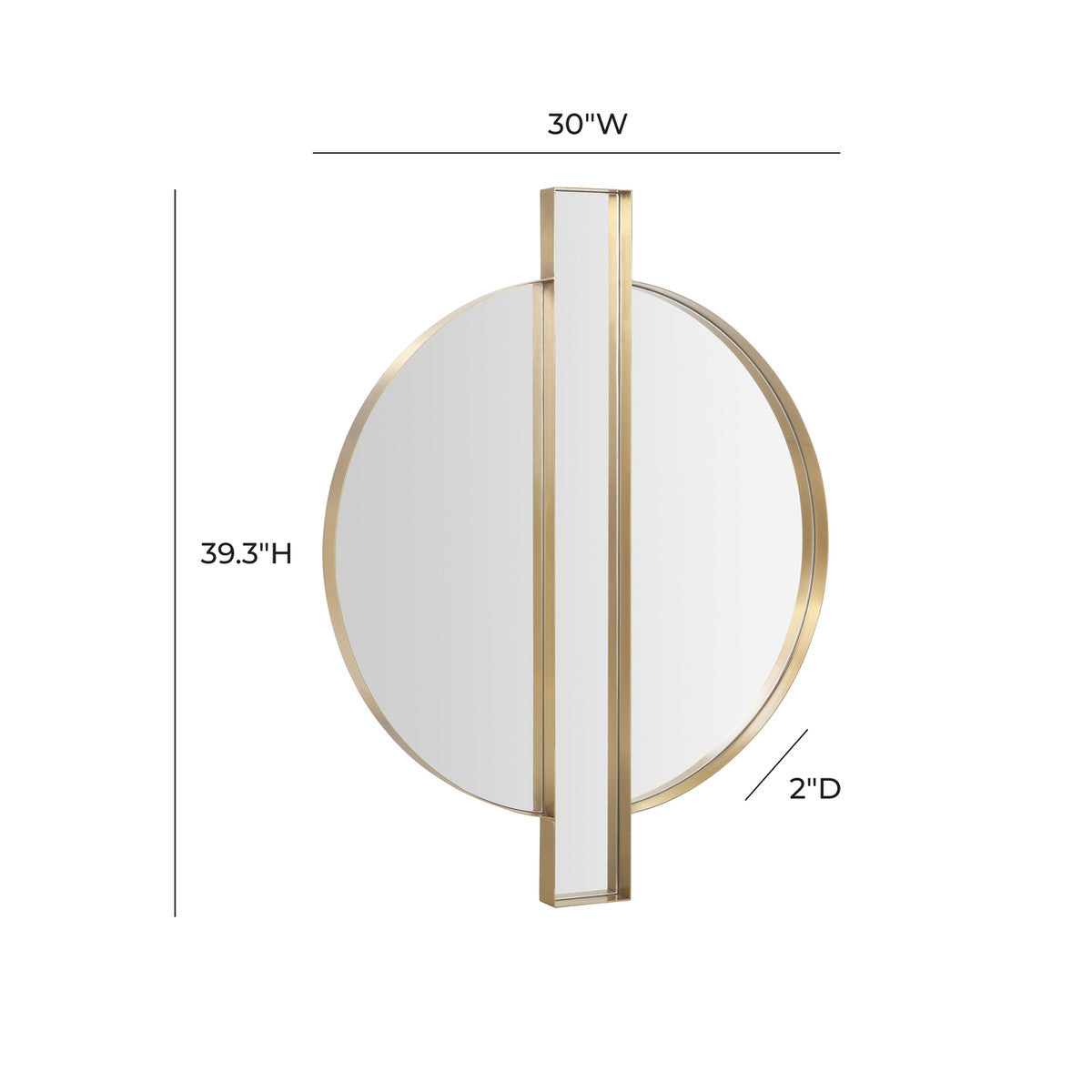 Carri Gold Round Wall Mirror