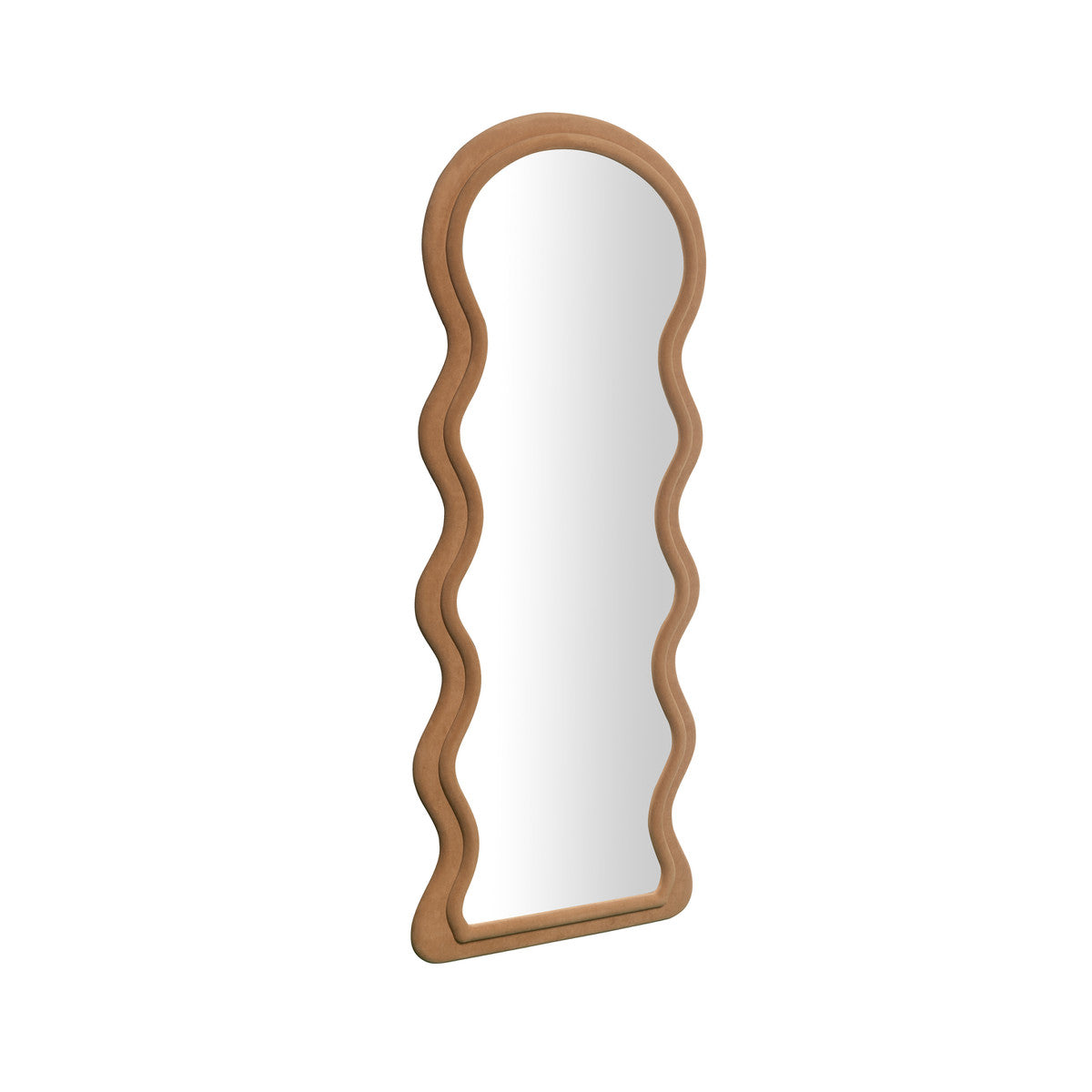 Rhodes Cinnamon Velvet 70&quot; Floor Mirror