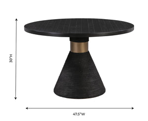 Rishi Black Rope Round Table