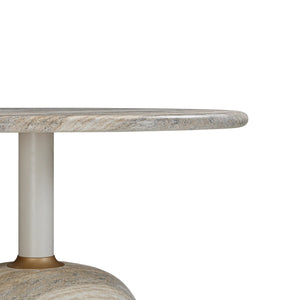 Omaha Concrete Faux Travertine Indoor / Outdoor 48" Round Dining Table