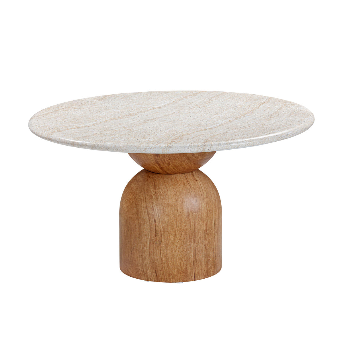 Cynthia Travertine Concrete Indoor / Outdoor 54&quot; Round Dining Table