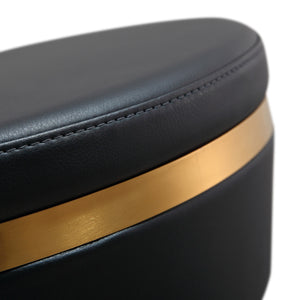 Astro Black and Gold Adjustable Stool