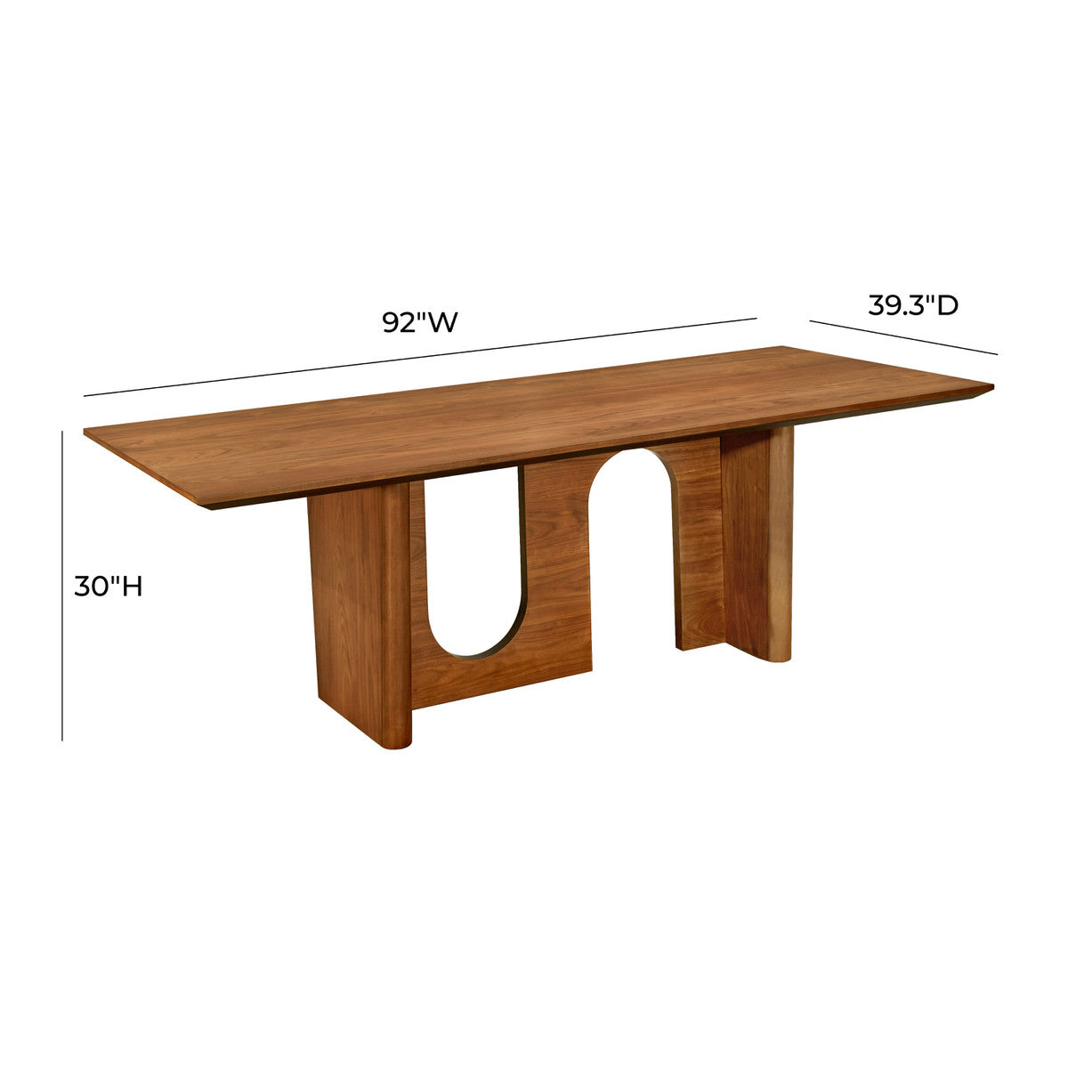 Satra Walnut Rectangular 92&quot; Dining Table