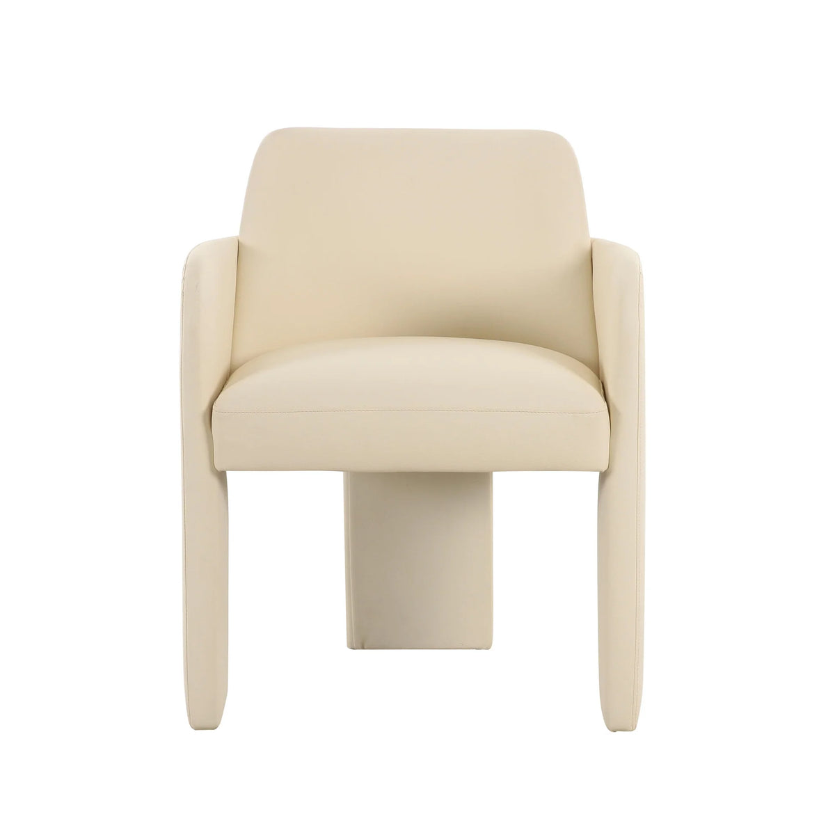 Leo Cream Vegan Leather Dining Chair