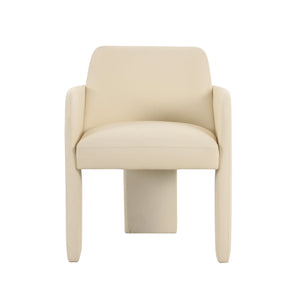 Leo Cream Vegan Leather Dining Chair