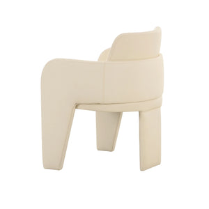 Leo Cream Vegan Leather Dining Chair