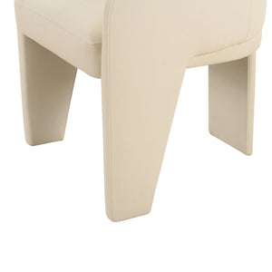 Leo Cream Vegan Leather Dining Chair