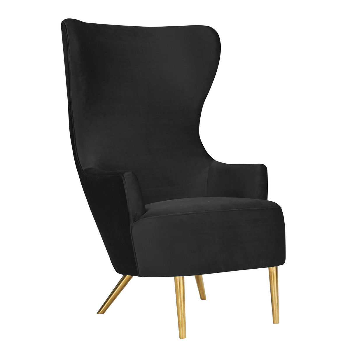 Julia Velvet Wingback Accent Chair