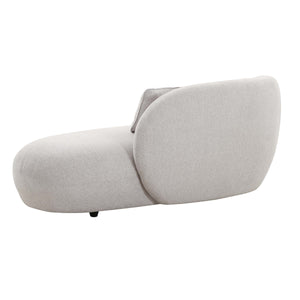 Galet Grey Velvet Chaise