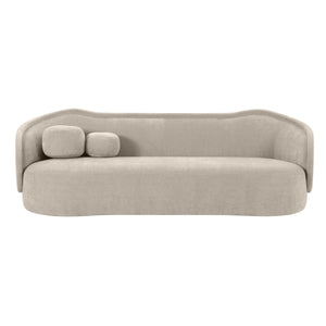 Circe Taupe Textured Velvet Sofa