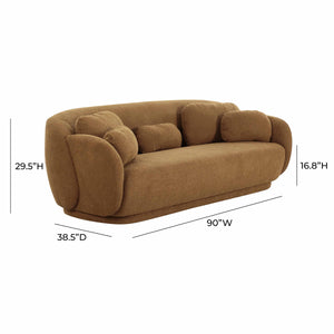 Misty Brown Boucle Sofa