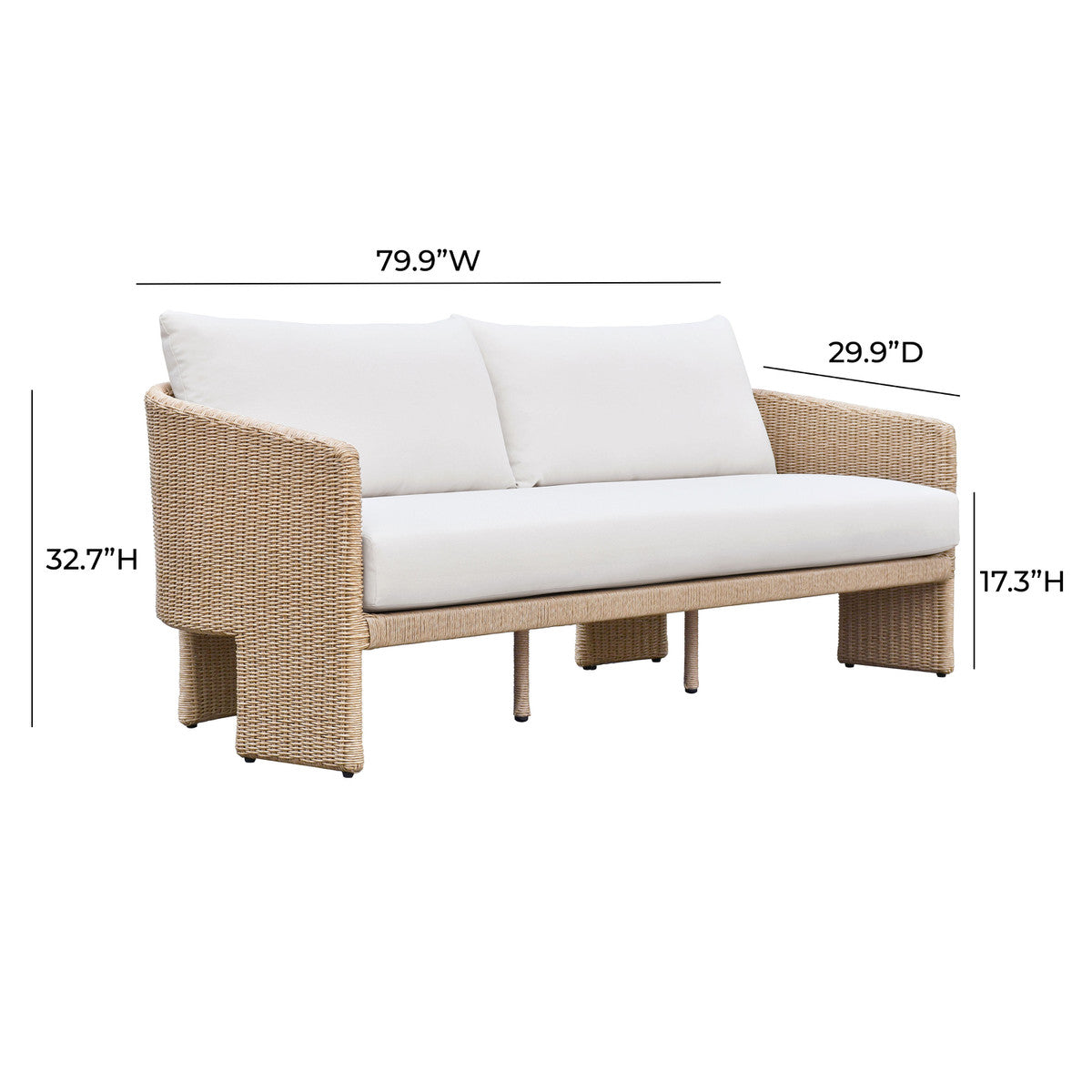 Alexa Cream Performance Fabric Outdoor Sofas