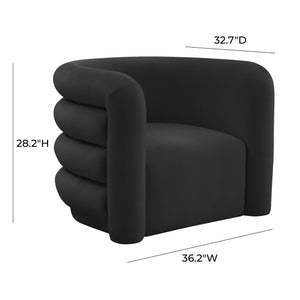 Curves Velvet Lounge Chair