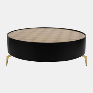 Wood,47" Gold Leaf Top Coffee Table