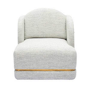 Earl Nubby Cotton White Chenille Accent Chair