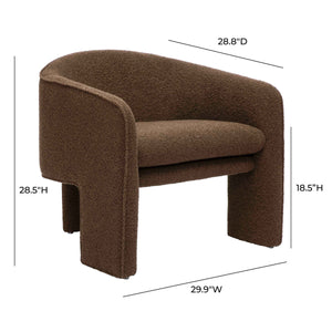 Marla Chocolate Brown Boucle Accent Chair