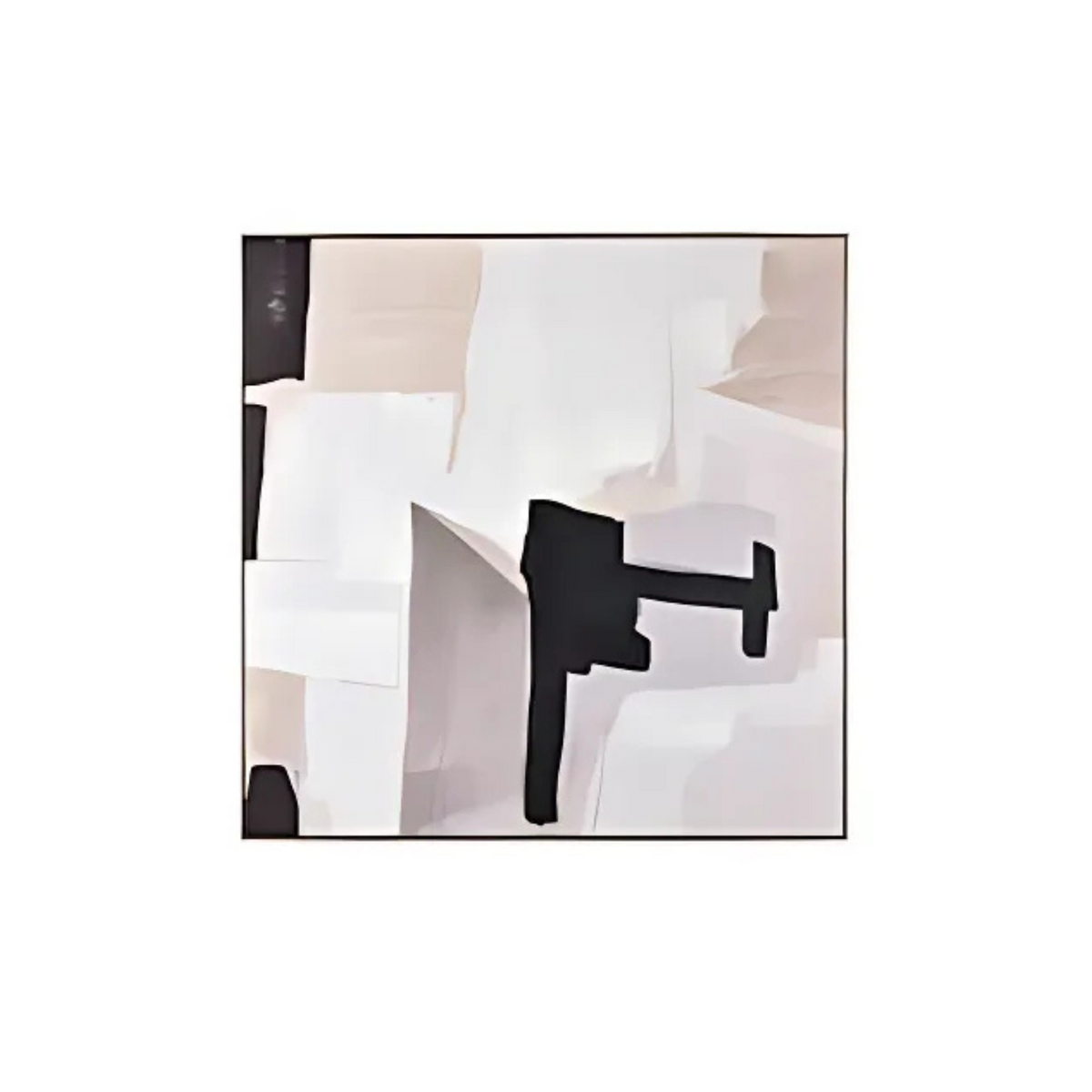 Blanc I Abstract 39x39 Framed Wall Art