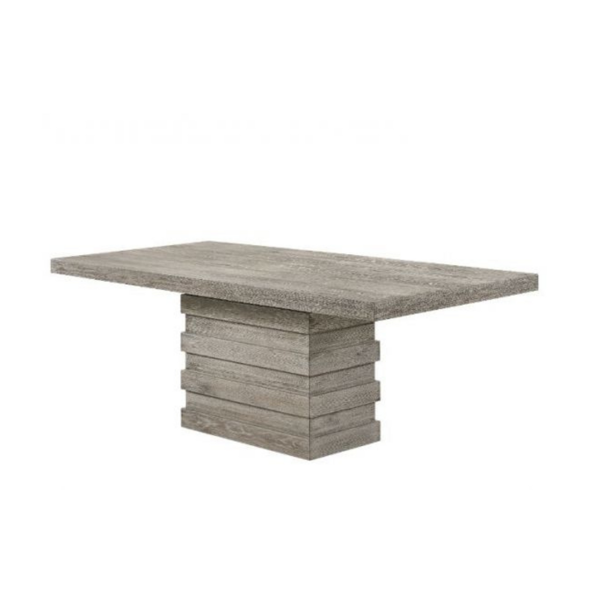 Stacked 84&quot; Light Oak Dining Table