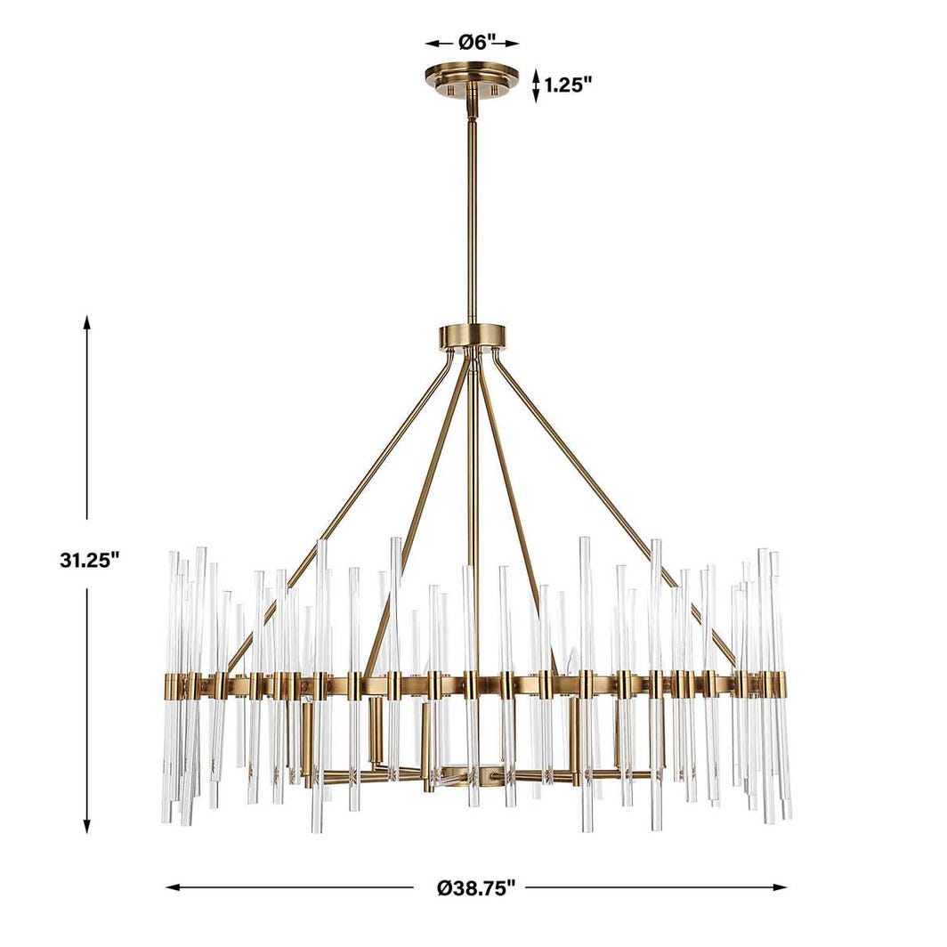 Uttermost Crystal Stick 8 Lt Chandelier