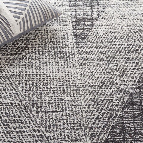 Vivid 5&#39;x8&#39; Charcoal and Ivory Area Rug