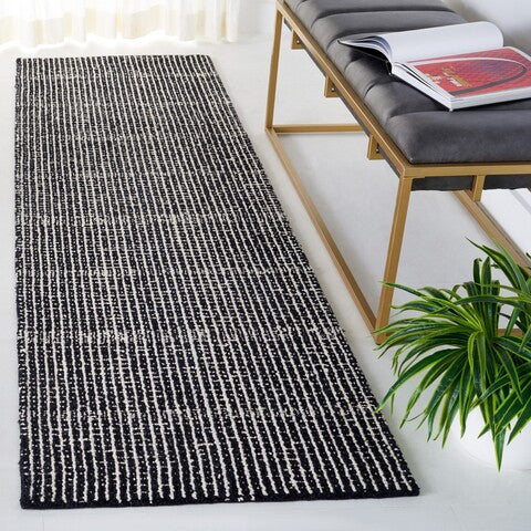 Dazed Black and Ivory Area Rug