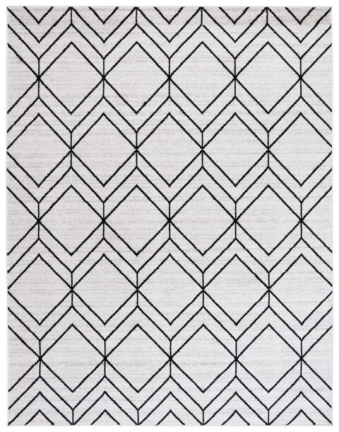 Renner 6x6 Ivory & Black Square Area Rug
