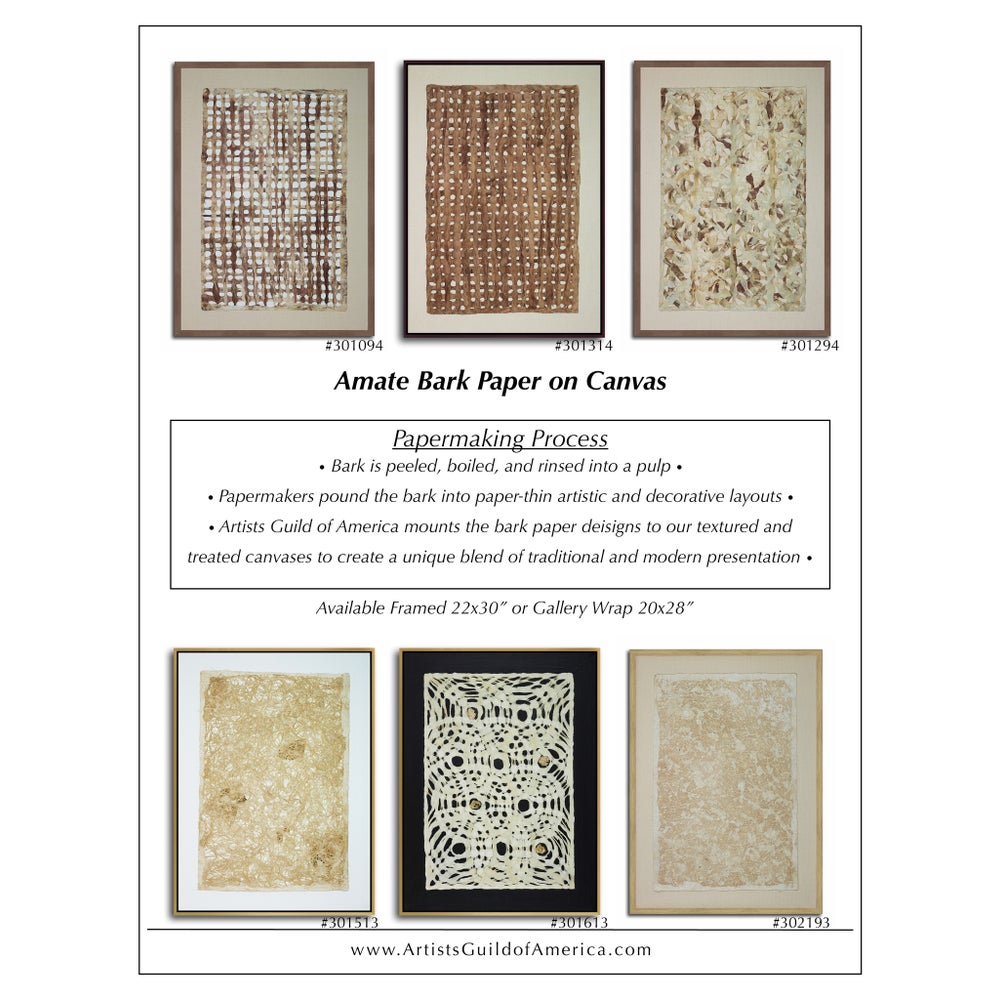 22x30 Hickory Wall Art with Black Frame