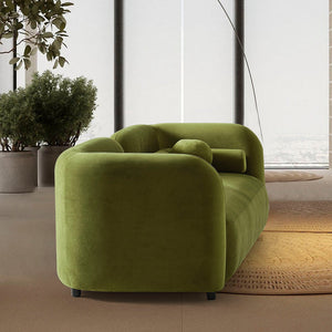 Donna Japandi Style Olive Green Velvet Sofa