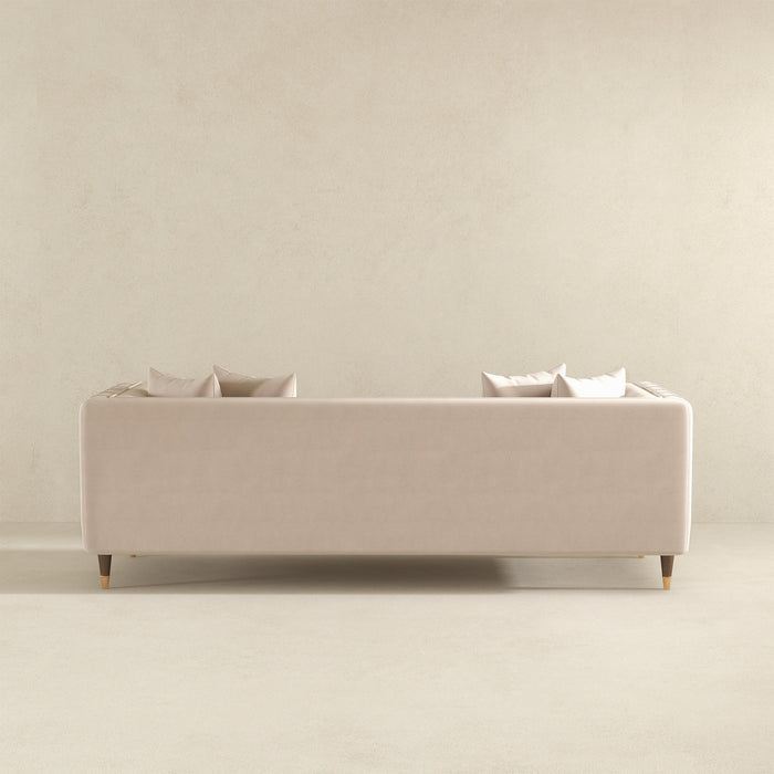 Nora Light Cream Velvet Sofa