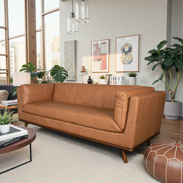 Phoenix Cognac Leather Sofa - Rite At Home Atlanta