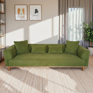 Richardson Green Velvet Sofa
