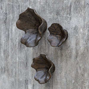 Teo Wood Wall Decor Mocha S/3