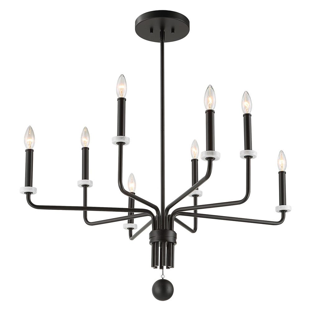 Ebony Elegance 8 Lt Chandelier