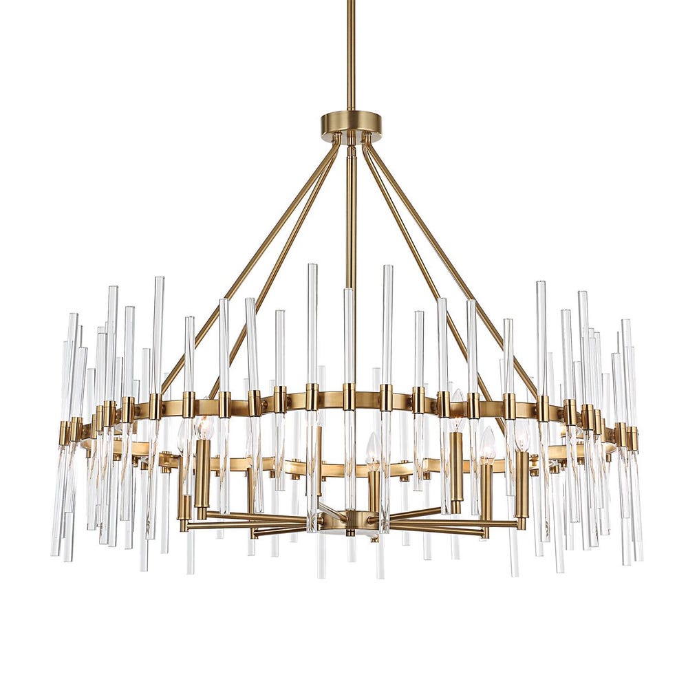Uttermost Crystal Stick 8 Lt Chandelier