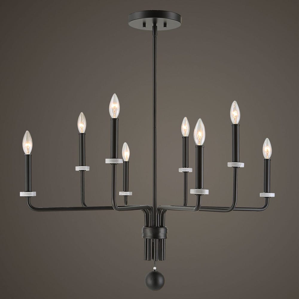 Ebony Elegance 8 Lt Chandelier