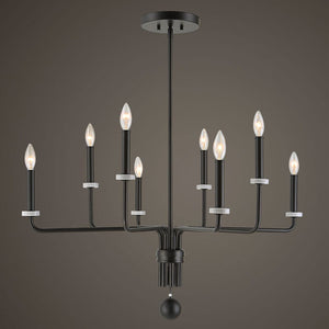 Ebony Elegance 8 Lt Chandelier