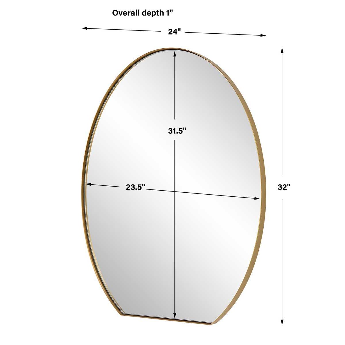 Cabell Oval Mirror Brass