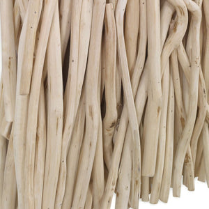 Gathered Teak Square Wood Wall Decor Bleached