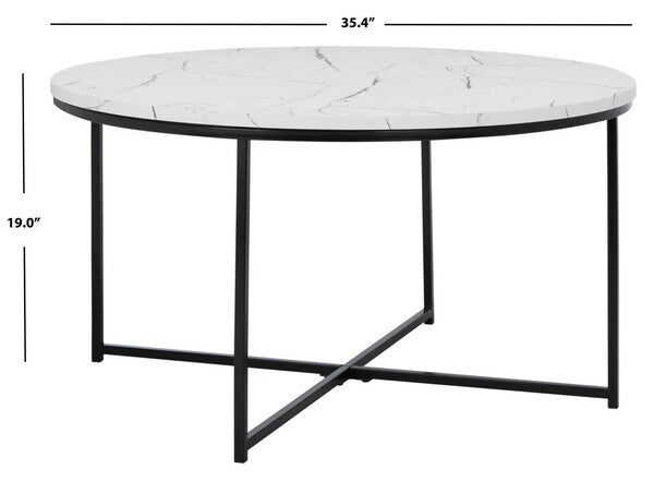 Tavia Round Marble Coffee Table