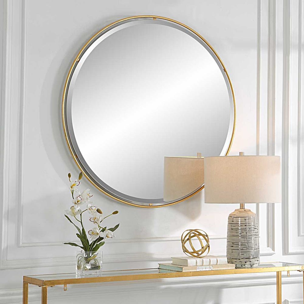 Canillo Round Mirror Gold