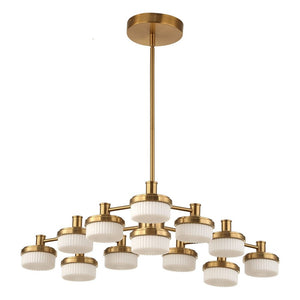 Wedge 12 Lt LED Chandelier