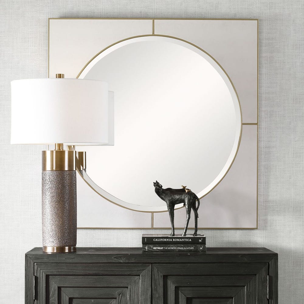 Cyprus Square Mirror White