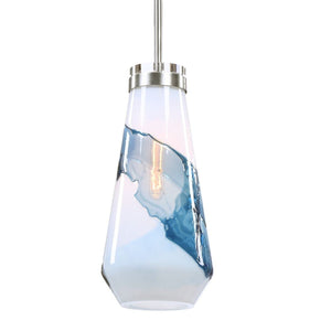Windswept Blue & White 1 Lt Mini Pendant