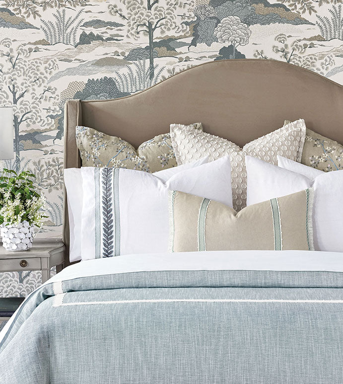 AMBERLYNN MITERED PICOT DUVET COVER AND COMFORTER