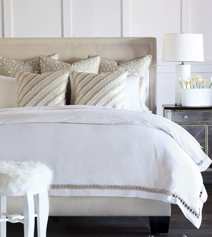 CELINE LACE DUVET COVER IN CHAMPAGNE