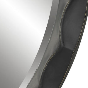 Scalloped Edge Round Mirror