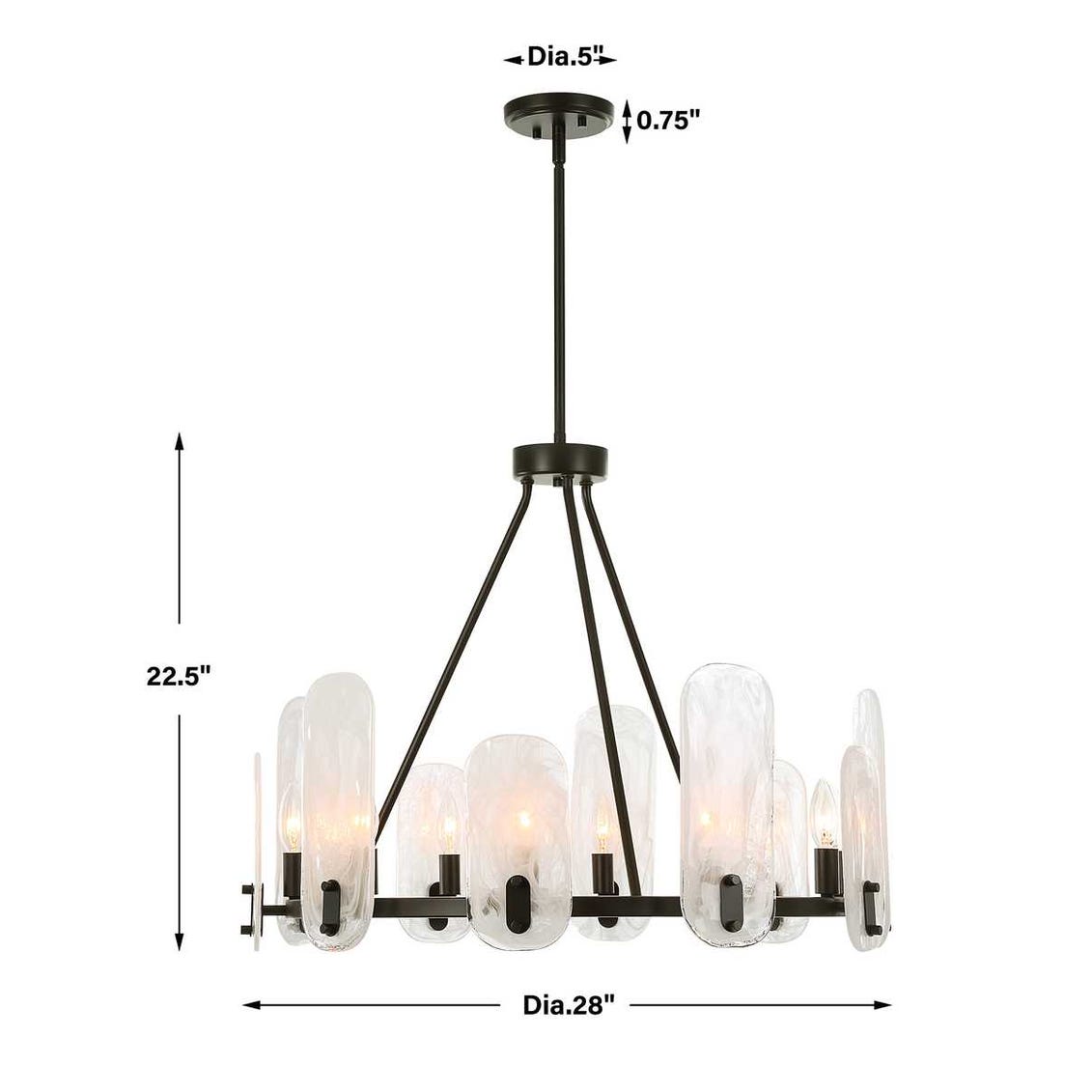Ellipse 10 Lt Chandelier