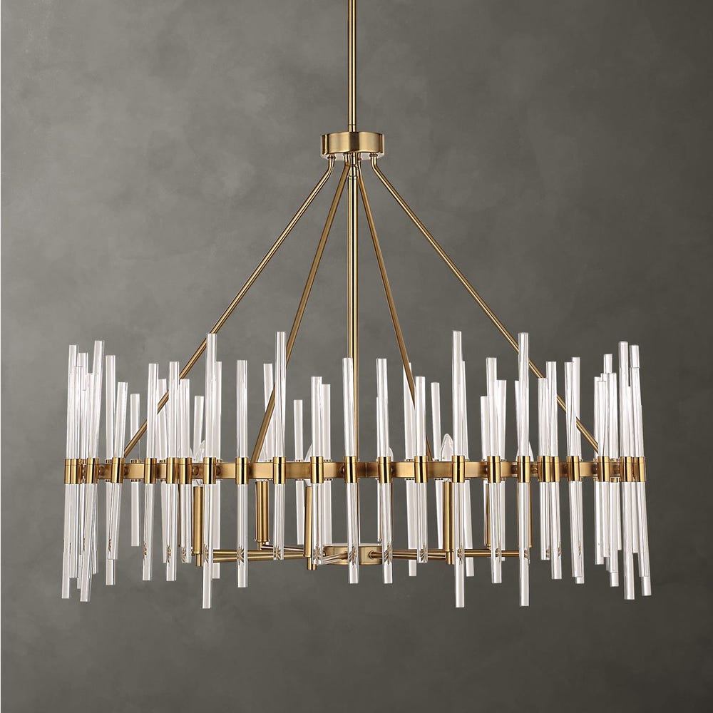 Uttermost Crystal Stick 8 Lt Chandelier