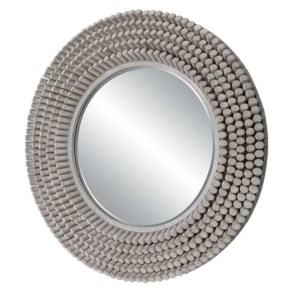 Portside Round Mirror Gray
