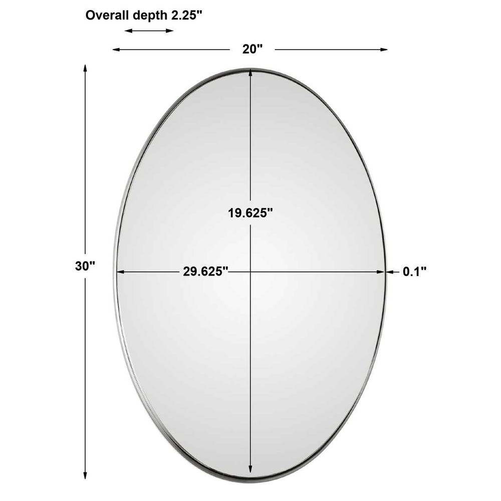 Pursley Oval Mirror Nickel